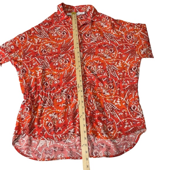 IRO Jacto Gathered Button Up Abstract Floral Blouse Size EU 34/U.S. Size 4 - Picture 13 of 16
